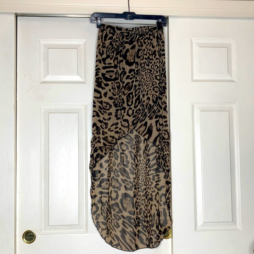 Forever21 high-low sheer coverup skirt size small